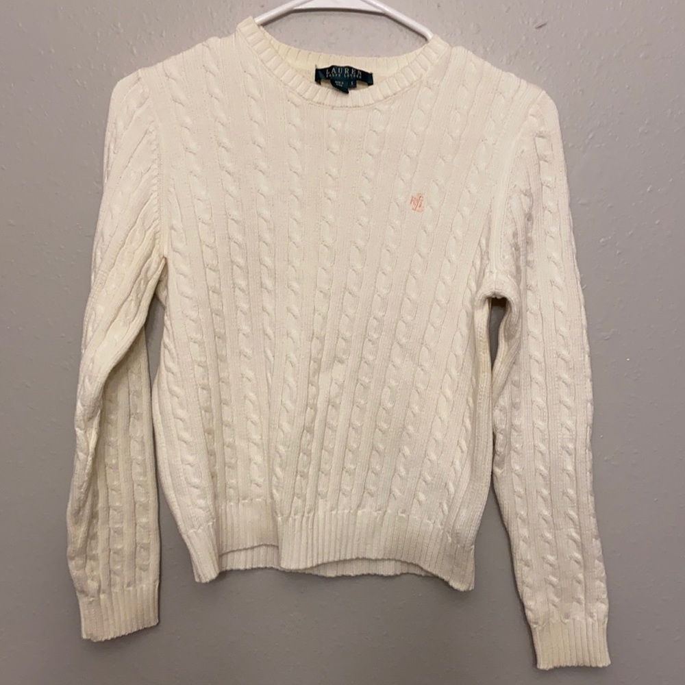 Cream colored sweater by Ralph Lauren